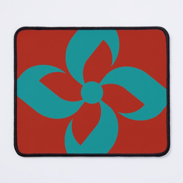 Item preview, Minimalist Abstract Flower Turquoise and Red 12 | Modern and Graphic Floral Design designed and sold by StefanStudioArt.