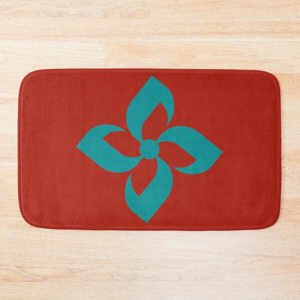 Item preview, Minimalist Abstract Flower Turquoise and Red 12 | Modern and Graphic Floral Design designed and sold by StefanStudioArt.