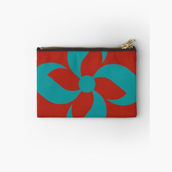 Item preview, Minimalist Abstract Flower Turquoise and Red 12 | Modern and Graphic Floral Design designed and sold by StefanStudioArt.