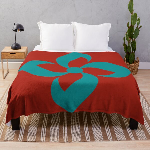Item preview, Minimalist Abstract Flower Turquoise and Red 12 | Modern and Graphic Floral Design designed and sold by StefanStudioArt.