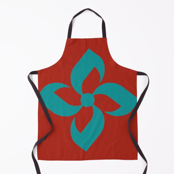 Item preview, Minimalist Abstract Flower Turquoise and Red 12 | Modern and Graphic Floral Design designed and sold by StefanStudioArt.
