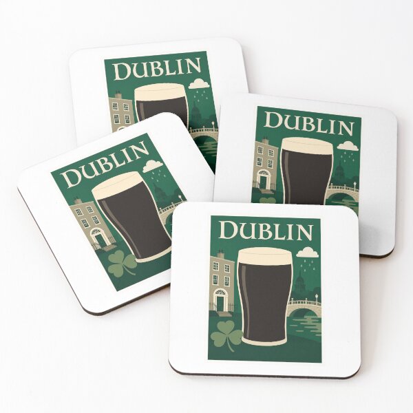 Item preview, Vintage Dublin Ireland Stout and City Landmarks designed and sold by Beyond Destinations.