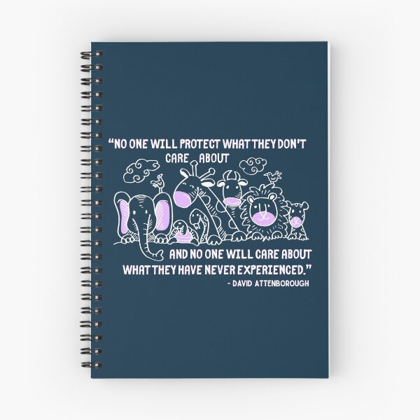 Item preview, Inspiring Wildlife Quote - David Attenborough Illustration designed and sold by ReadytoWork.