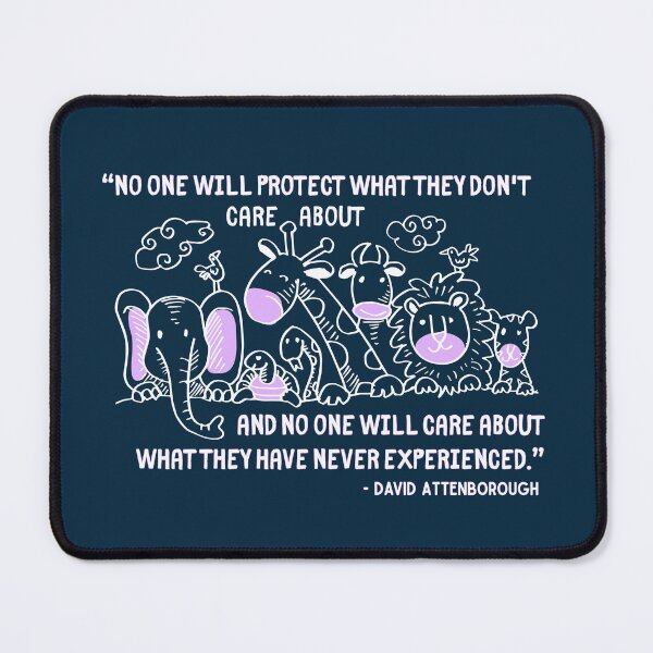 Item preview, Inspiring Wildlife Quote - David Attenborough Illustration designed and sold by ReadytoWork.