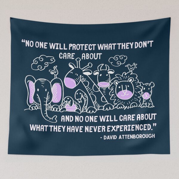 Item preview, Inspiring Wildlife Quote - David Attenborough Illustration designed and sold by ReadytoWork.
