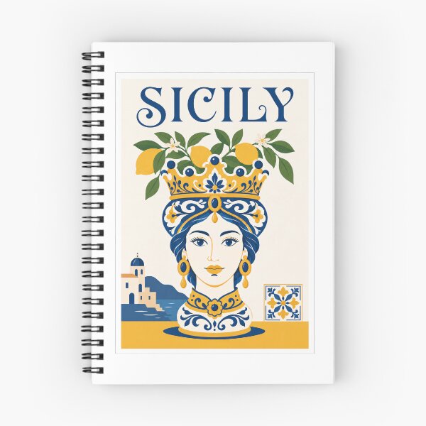 Item preview, Majestic Sicily Moorish Head Lemons Tile Art designed and sold by Beyond Destinations.