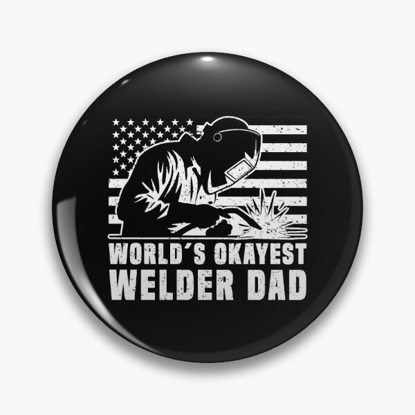Item preview, World's Okayest Welder Dad - Funny Patriotic Welding designed and sold by Dmetalx Art Apparel.
