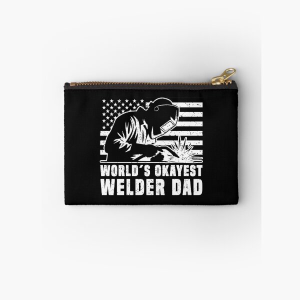 Item preview, World's Okayest Welder Dad - Funny Patriotic Welding designed and sold by Dmetalx Art Apparel.