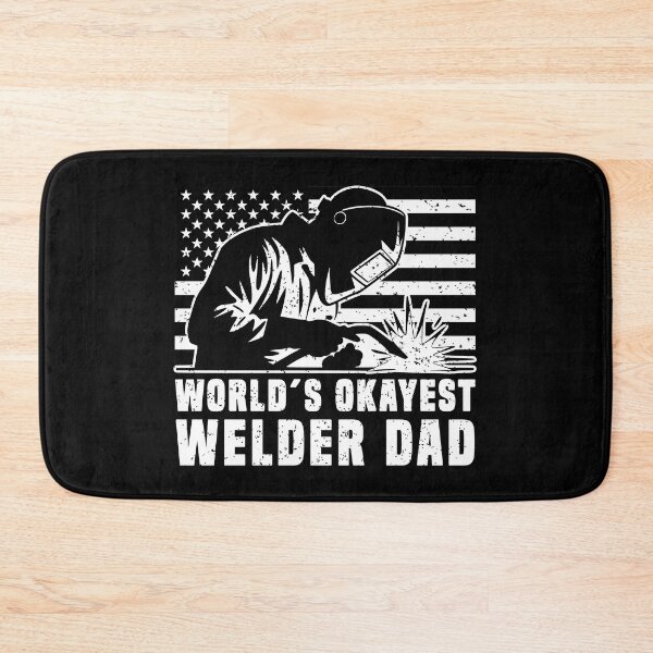 Item preview, World's Okayest Welder Dad - Funny Patriotic Welding designed and sold by Dmetalx Art Apparel.