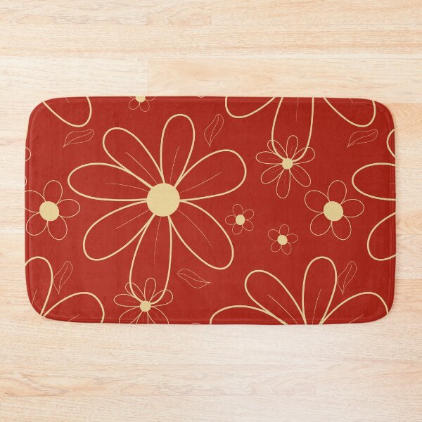 Item preview, Red Field with beige Flowers 12 designed and sold by StefanStudioArt.