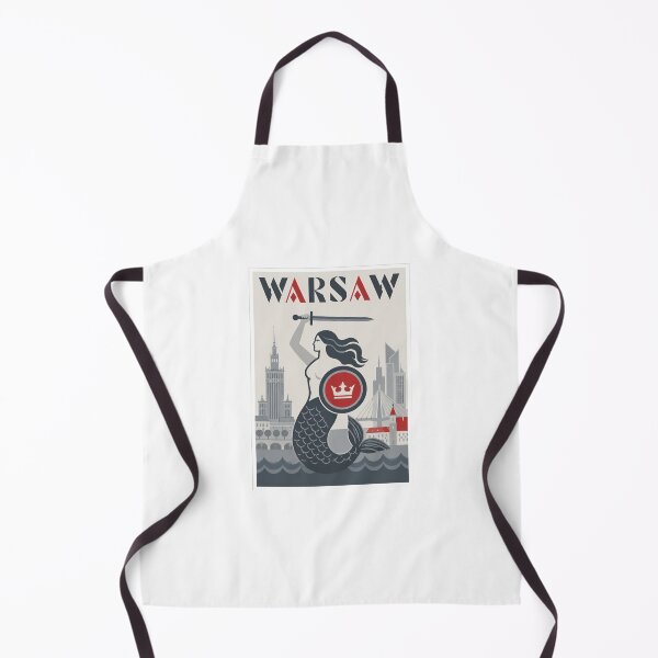 Item preview, Warsaw Mermaid Iconic Skyline Travel Poster designed and sold by Beyond Destinations.