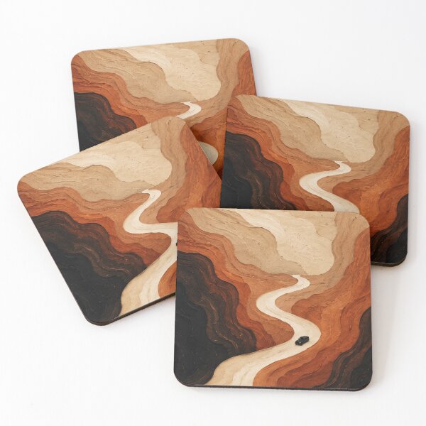 Item preview, Lost Abstract Desert Poster | Minimal Canyon Wall Art | Modern Topographic Print designed and sold by Watchyyy.
