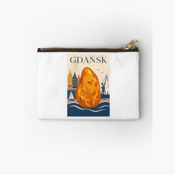 Item preview, Vintage Gdańsk Poland Baltic Amber Travel Poster designed and sold by Beyond Destinations.