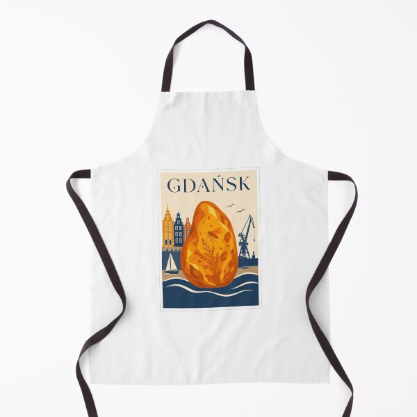 Item preview, Vintage Gdańsk Poland Baltic Amber Travel Poster designed and sold by Beyond Destinations.