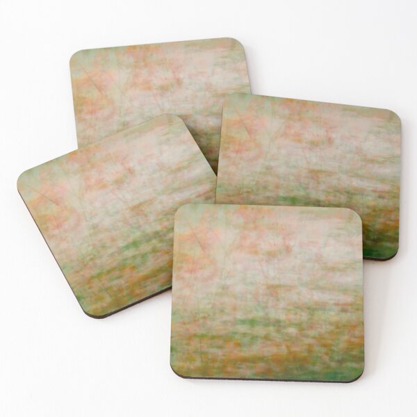 Item preview, A dreamy, pale multiple exposure where orange flowers and green stems appear as soft, ghost-like silhouettes against a bright background. designed and sold by AbulailArt.