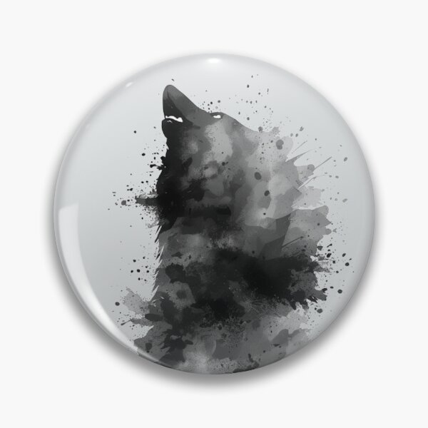 Item preview, Black & Grey Watercolor Wolf – Minimalist Wild Animal Art designed and sold by Biedroneczka.
