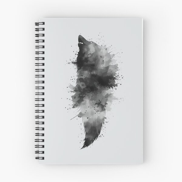 Item preview, Black & Grey Watercolor Wolf – Minimalist Wild Animal Art designed and sold by Biedroneczka.