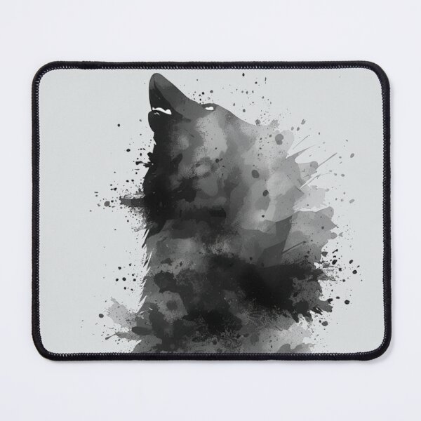 Item preview, Black & Grey Watercolor Wolf – Minimalist Wild Animal Art designed and sold by Biedroneczka.