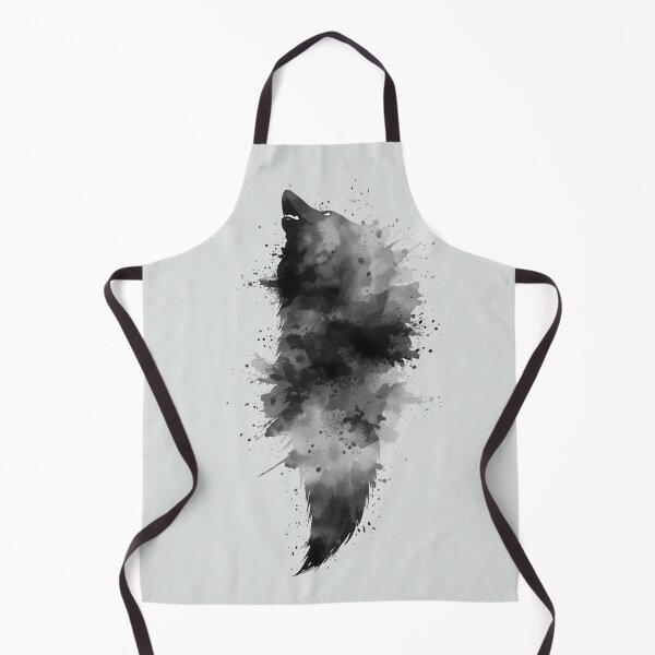 Item preview, Black & Grey Watercolor Wolf – Minimalist Wild Animal Art designed and sold by Biedroneczka.