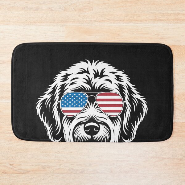 Item preview, Patriotic USA American Flag 4th of July Labradoodle designed and sold by CriseldaBruning.