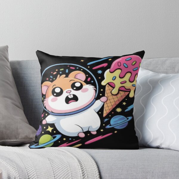 Aperçu de l'œuvre Un adorable hamster astronaute flotte avec de la glace qui fond. créée et vendue par DailySparks.
