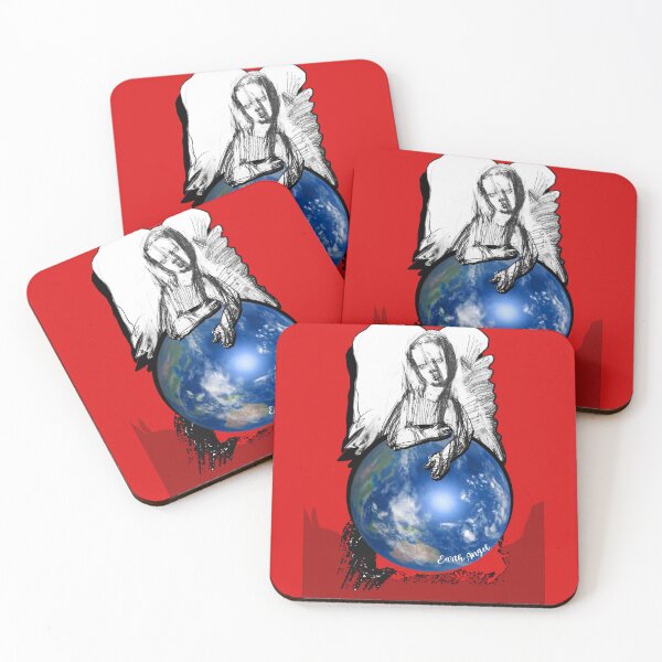 Item preview, Angel Sitting on Blue Earth (Original Poster by ACCI) designed and sold by VanyssaGraphics.