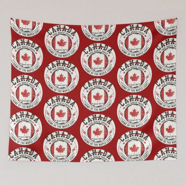 Item preview, Red Vintage Canada True North Proud Retro Maple Leaf Spirit designed and sold by BeatyinChaos.