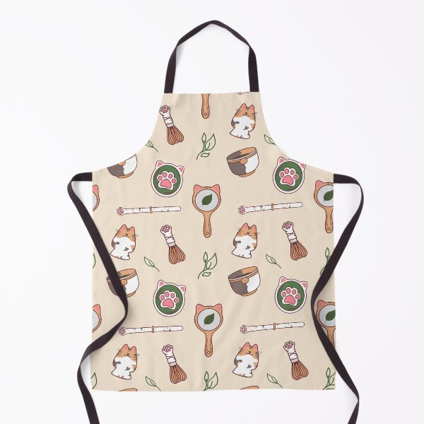 Item preview, Kawaii Matcha Cat Tea Ceremony Pattern designed and sold by BGMeYou.