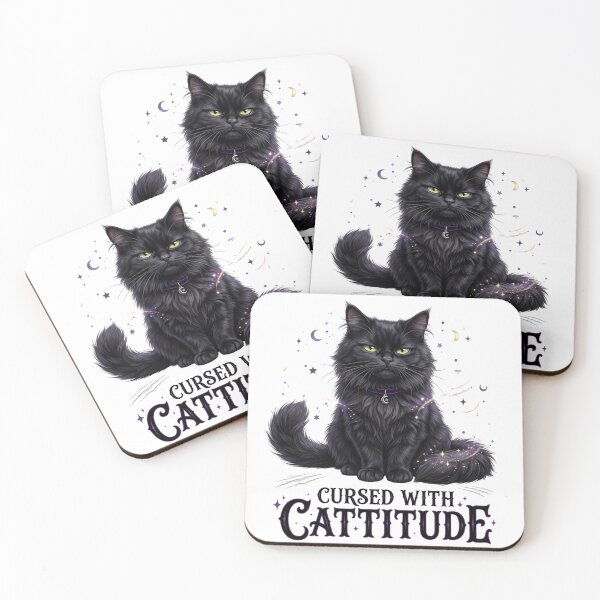 Item preview, Funny Gothic Cat Cattitude Design designed and sold by pradeepvisuals.