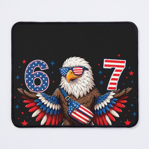 Item preview, Patriotic 67 4th of July six Seven 6 7 red White Blue Boys designed and sold by CriseldaBruning.