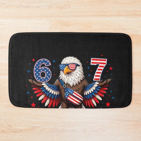 Item preview, Patriotic 67 4th of July six Seven 6 7 red White Blue Boys designed and sold by CriseldaBruning.
