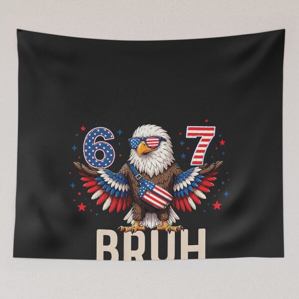 Item preview, Patriotic 67 4th of July six Seven 6 7 red White Blue Boys designed and sold by CriseldaBruning.