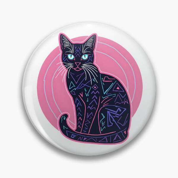 Item preview, Retro Cat Lover Sticker - 80s Neon Vintage Cat Aesthetic designed and sold by Vajid Designs .