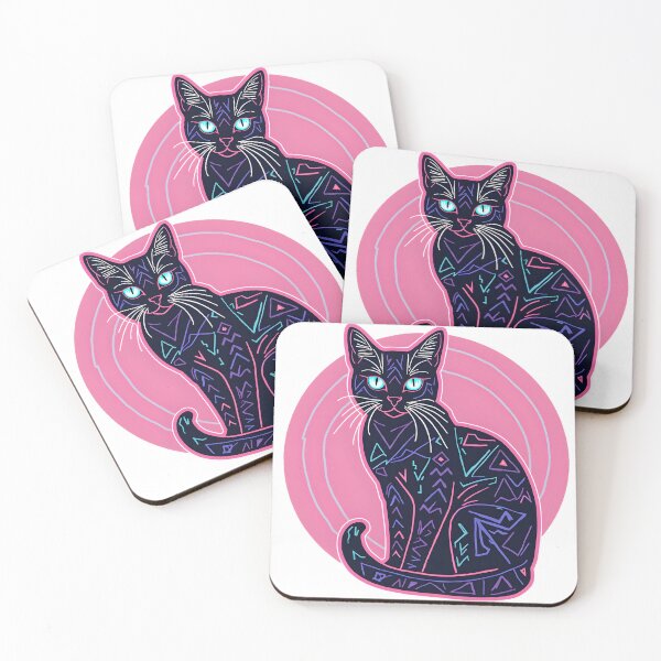 Item preview, Retro Cat Lover Sticker - 80s Neon Vintage Cat Aesthetic designed and sold by Vajid Designs .