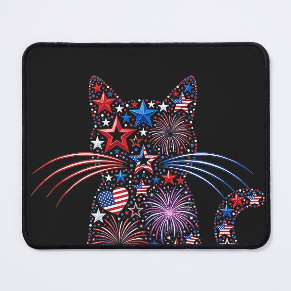 Item preview, Patriotic Cat 4th of July Funny Cat Mom USA Flag Fireworks Tank Top designed and sold by CriseldaBruning.
