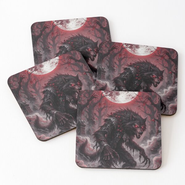 Item preview, Blood Moon Graveyard Werewolf Horror designed and sold by The Confluence.
