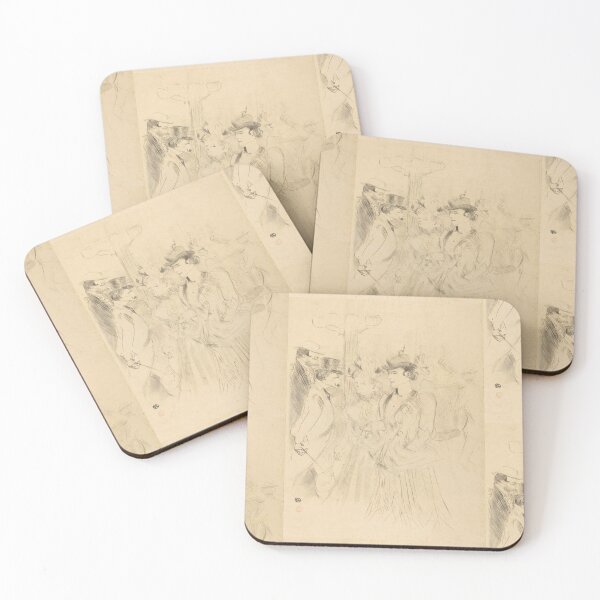 Item preview, Promenade Promenoir by Toulouse-Lautrec Vintage Parisian Nightlife Sketch Art designed and sold by artofuniverse.