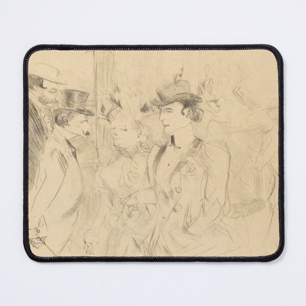Item preview, Promenade Promenoir by Toulouse-Lautrec Vintage Parisian Nightlife Sketch Art designed and sold by artofuniverse.