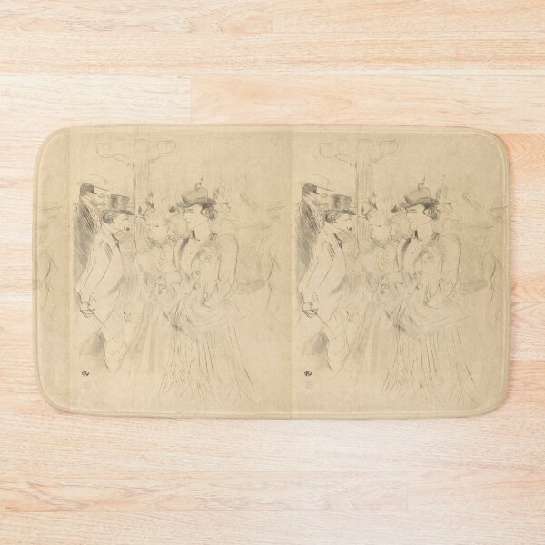 Item preview, Promenade Promenoir by Toulouse-Lautrec Vintage Parisian Nightlife Sketch Art designed and sold by artofuniverse.