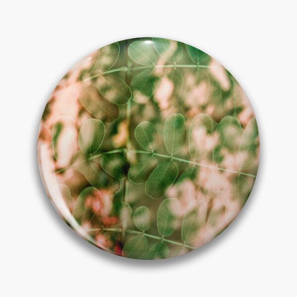 Item preview, A delicate multiple exposure of small, rounded green leaves layered over warm, peach-toned foliage. designed and sold by AbulailArt.