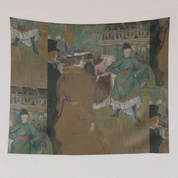 Item preview, Quadrille at the Moulin Rouge by Toulouse-Lautrec Vintage Belle Époque Dance Hall Art designed and sold by artofuniverse.