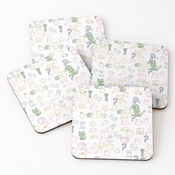 Item preview, Cute Neon Aesthetic Random Objects Pattern designed and sold by DrimitStore.
