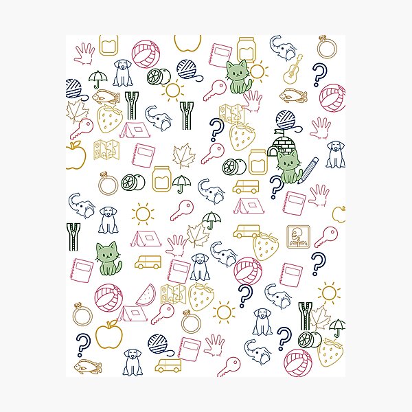 Item preview, Cute Neon Aesthetic Random Objects Pattern designed and sold by DrimitStore.