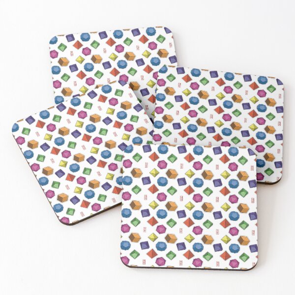 Item preview, Dice gems colourful polyhedron pattern  designed and sold by RollForStupid.