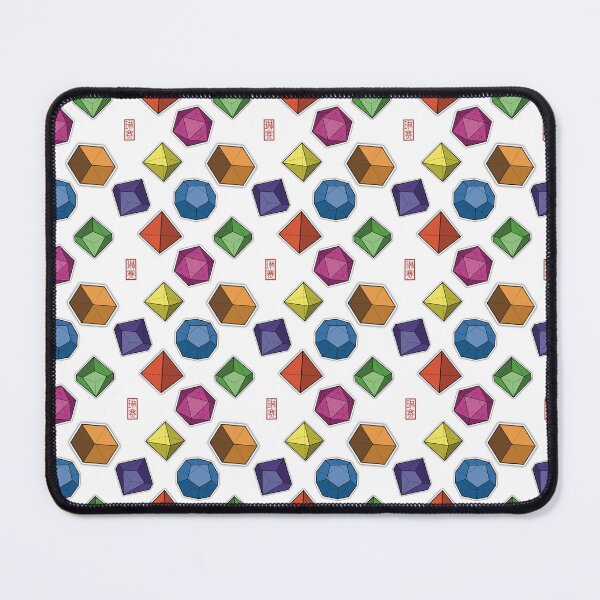 Item preview, Dice gems colourful polyhedron pattern designed and sold by RollForStupid.