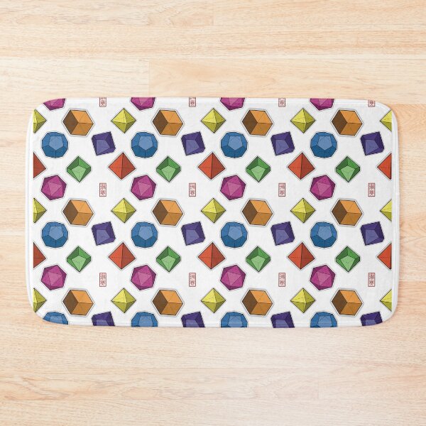 Item preview, Dice gems colourful polyhedron pattern  designed and sold by RollForStupid.
