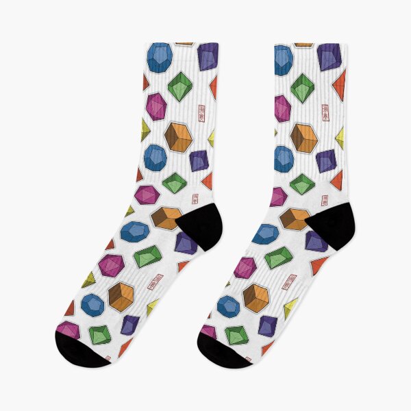 Item preview, Dice gems colourful polyhedron pattern  designed and sold by RollForStupid.