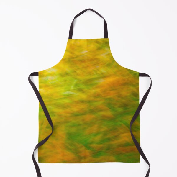 Item preview, A horizontal motion blur that transforms a sunlit garden into streaks of brilliant yellow and deep green. designed and sold by AbulailArt.