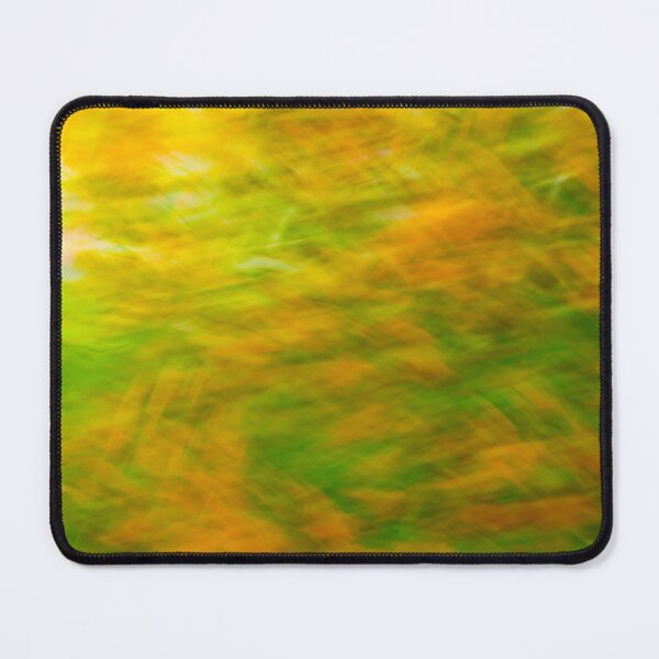 Item preview, A horizontal motion blur that transforms a sunlit garden into streaks of brilliant yellow and deep green. designed and sold by AbulailArt.