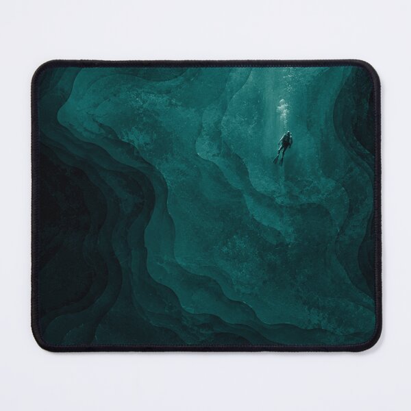 Item preview, Depth Abstract Underwater Poster | Minimal Ocean Wall Art | Cinematic Diver Print designed and sold by Watchyyy.